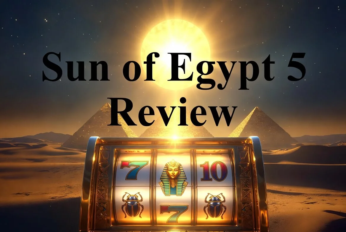 Обзор слота Sun of Egypt 5 — главный экран с барабанами 5x4